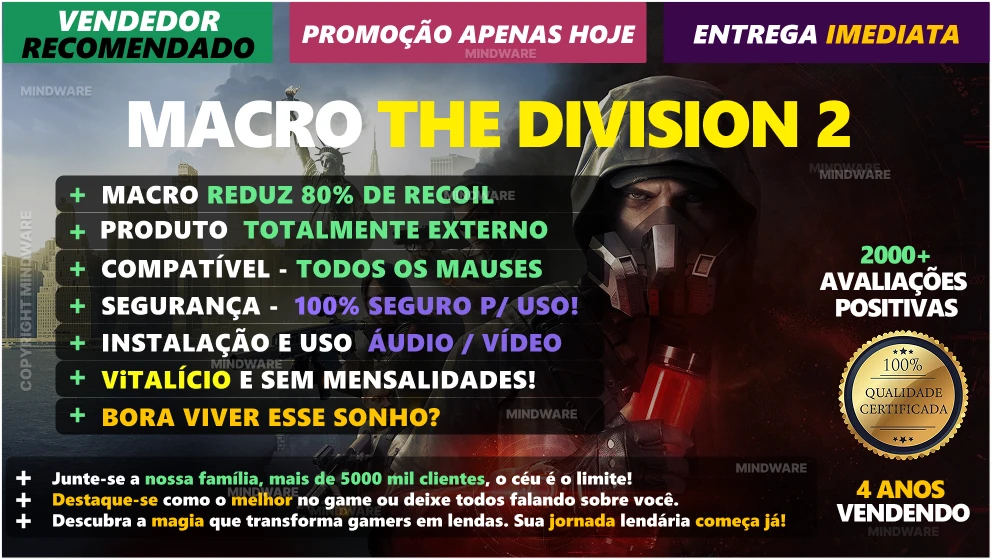 MACRO THE DIVISION 2 EXTERNO ✅ 100% INDETECTAVEL - LIFETIME