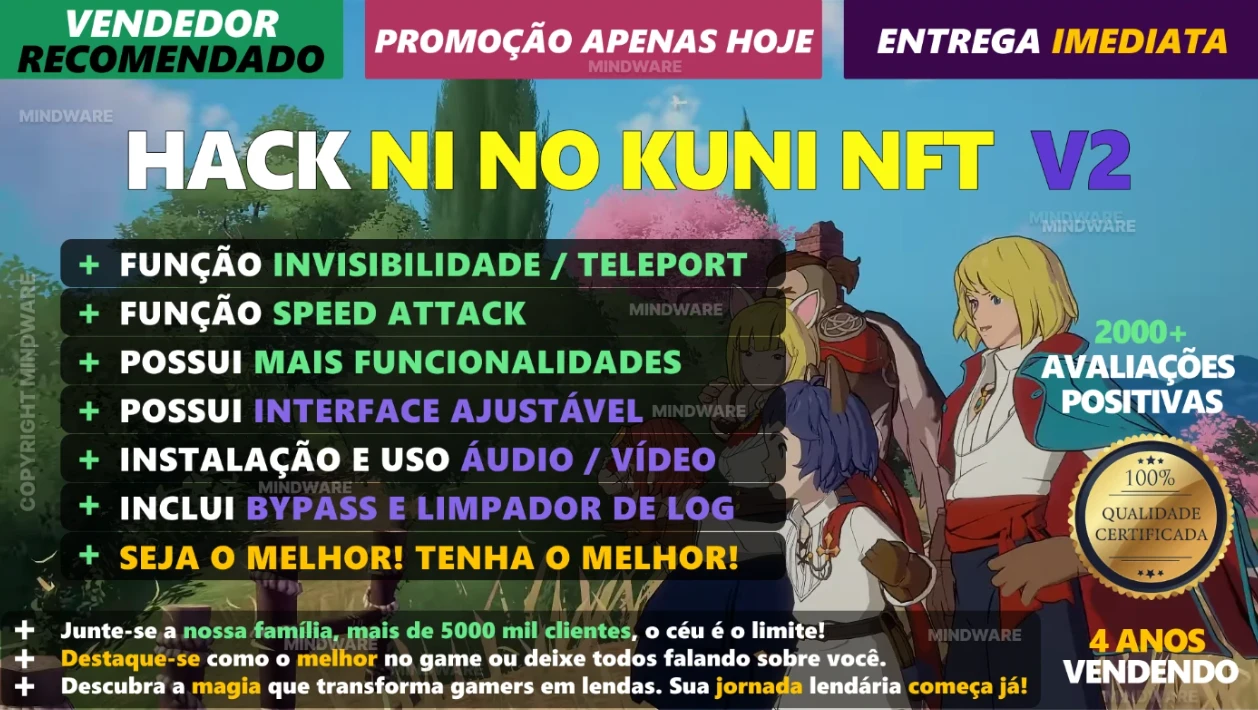 HACK NI NO KUNI NFT V2 🚀 100% INDETECTÁVEL E RECOMENDADO