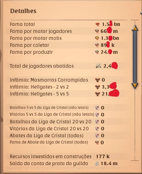 Conta Albion Online Sv America, 1,5B Fame, End Game.