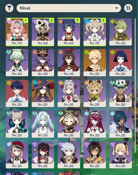 Conta Genshin Impact com benção da lua ativa