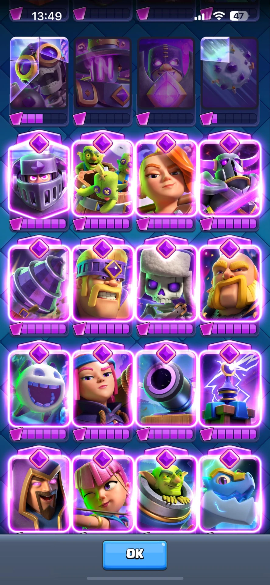 Conta Clash Royale 15k trofeus e 16 evos
