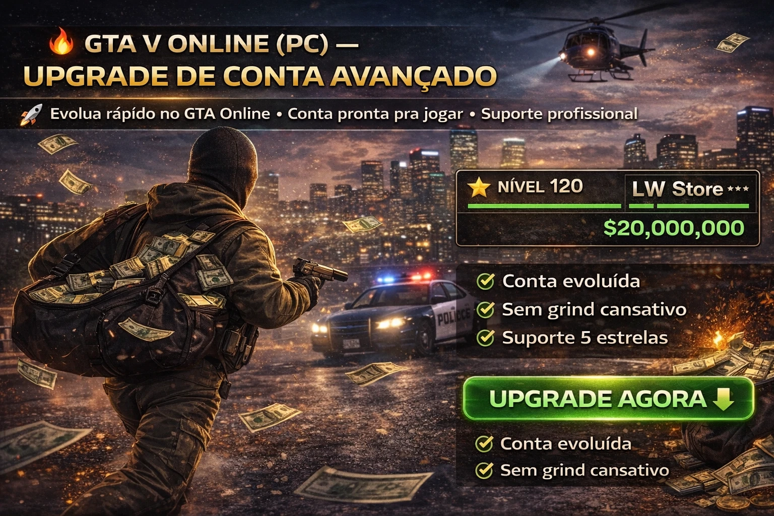 🚀 Evolua rápido no GTA V Online • UPGRADE