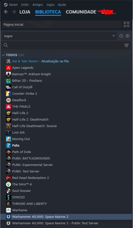 Conta Steam - Red Dead 2, Warhammer 40k, Batman Arkhan night