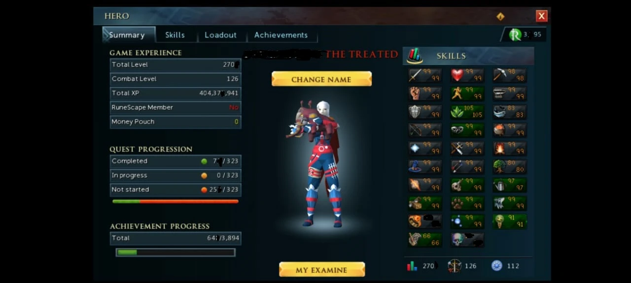 conta runescape 3 lvl total 2700+