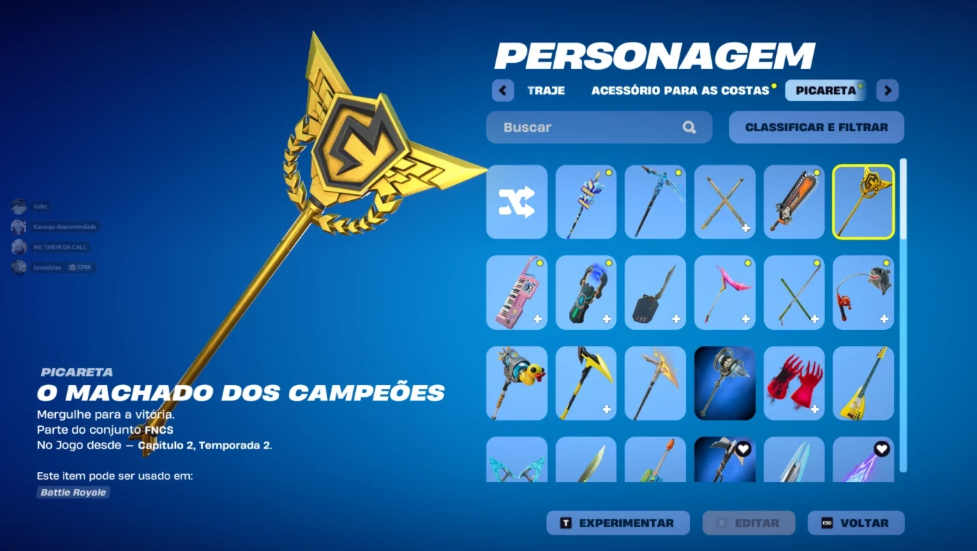 Conta Fortnite Rara Star Wars, Naruto, FNCS Axe Aceito Propo