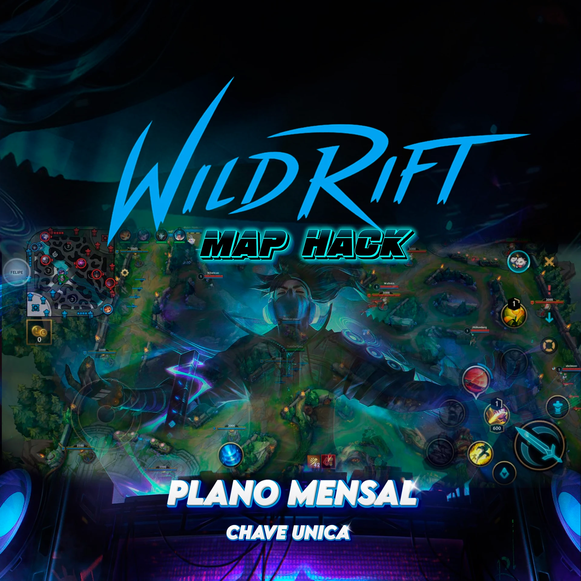Wild Rift - Map Hack - Plano Mensal