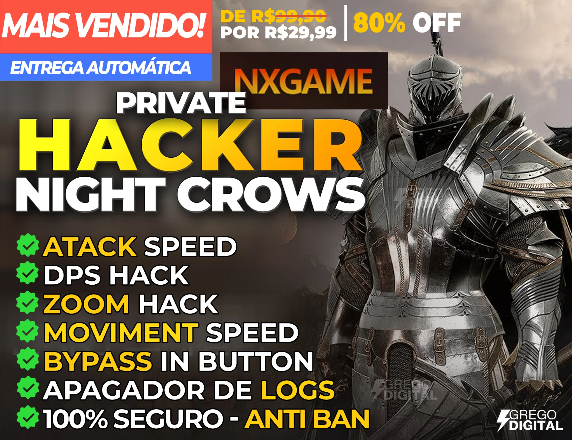 Hack Para Night Crows Private | NXGAME | 100% Working