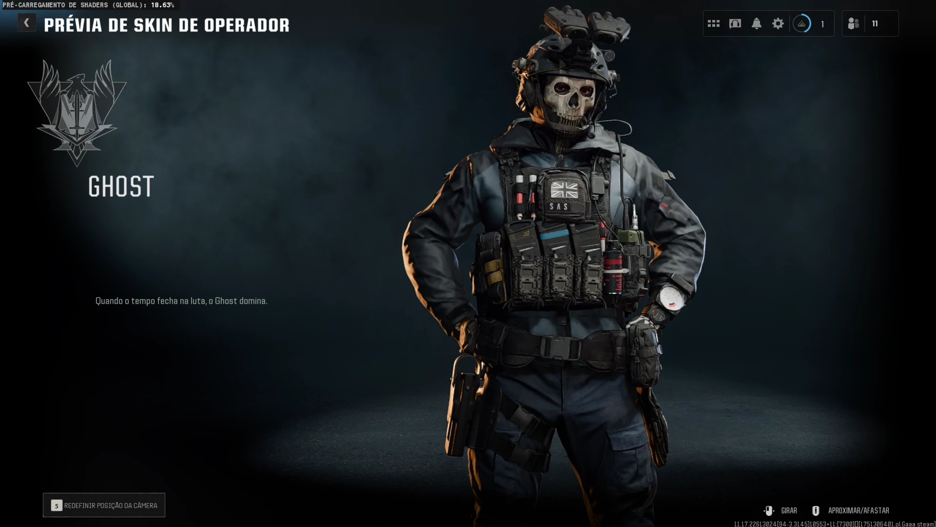 Conta Warzone com Skin Neymar e GHOST