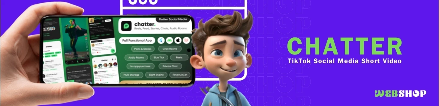 Chatter : TikTok Social Media Short Video, Reels, Chats