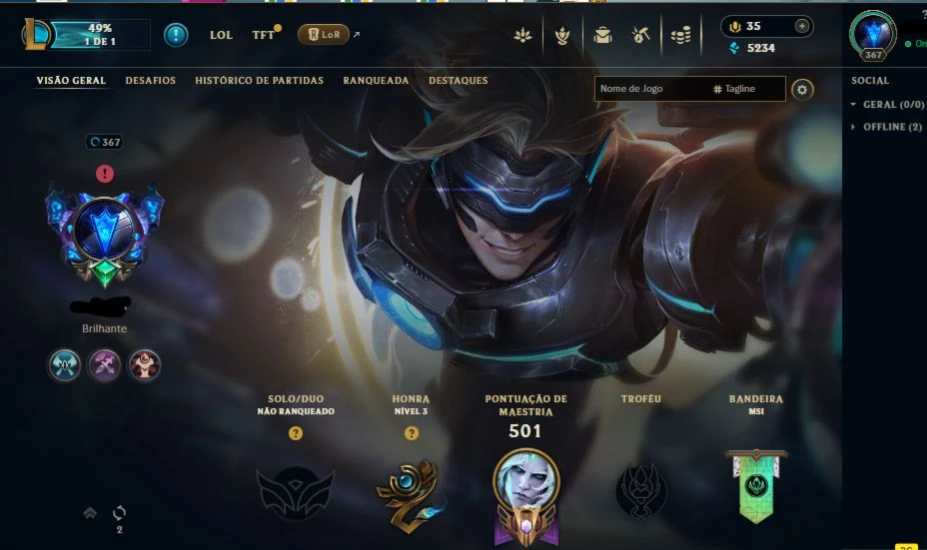 Conta Lol 81 Skins Lvl 367