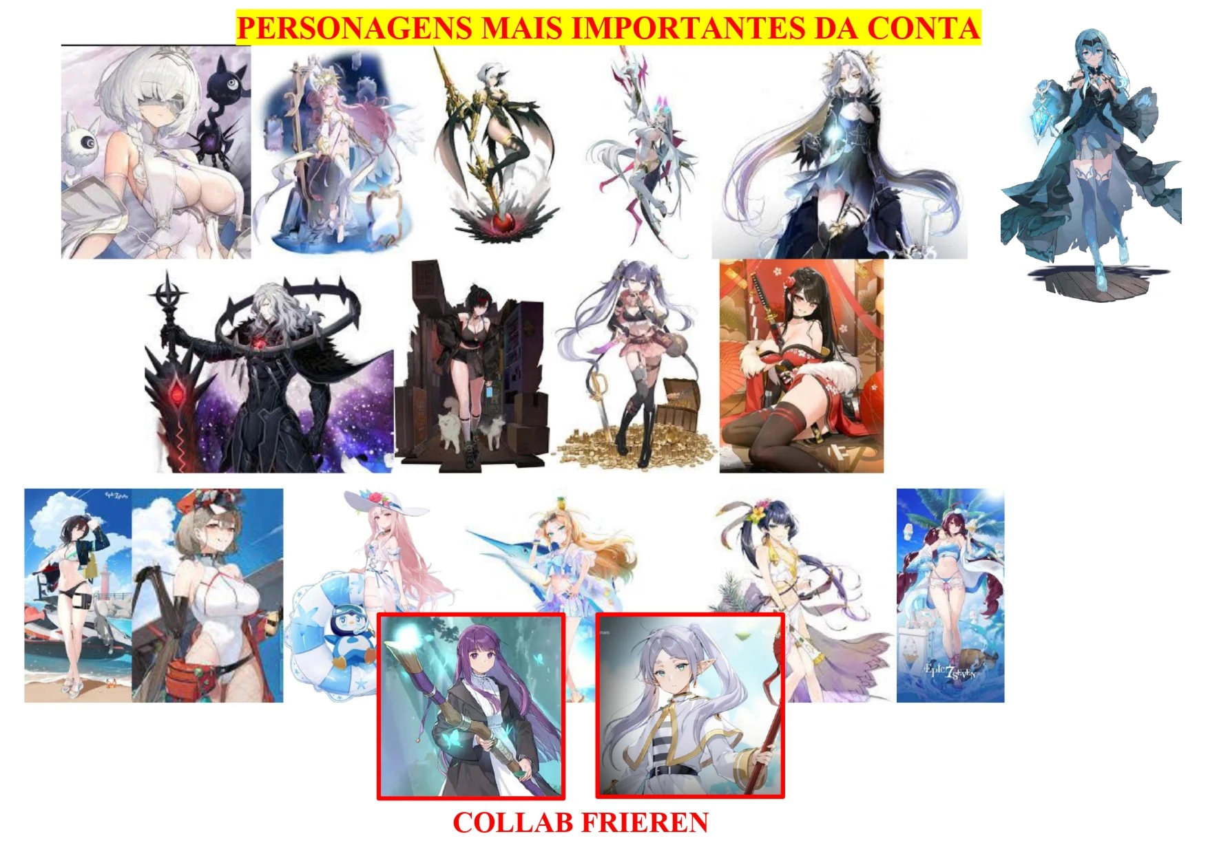 EPIC SEVEN - VARIOS MLS META, PER LIMITADOS E COLLAB FRIEREN