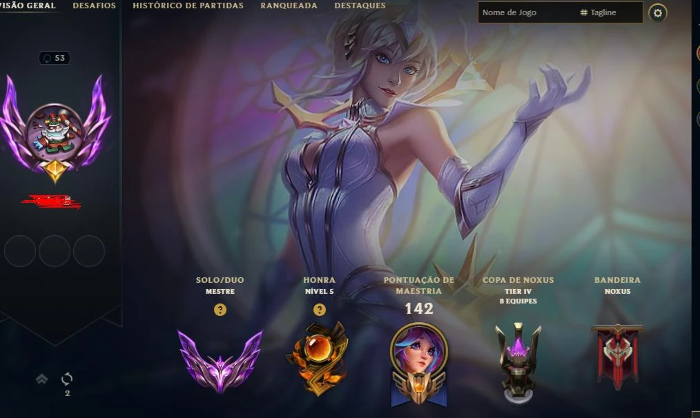 Conta de league of legends, elo mestre, 66 % winrate, 78 pdl