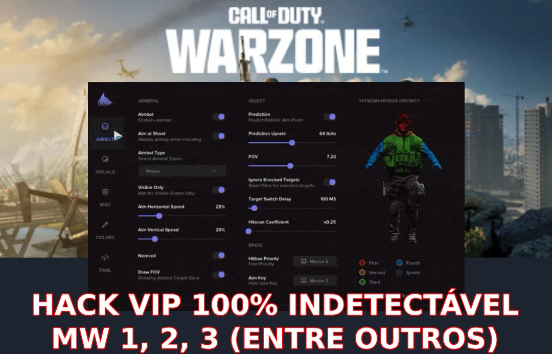 🟣 Hack Call Of Duty Warzone Mw 1, 2, 3 (Entre Outros)