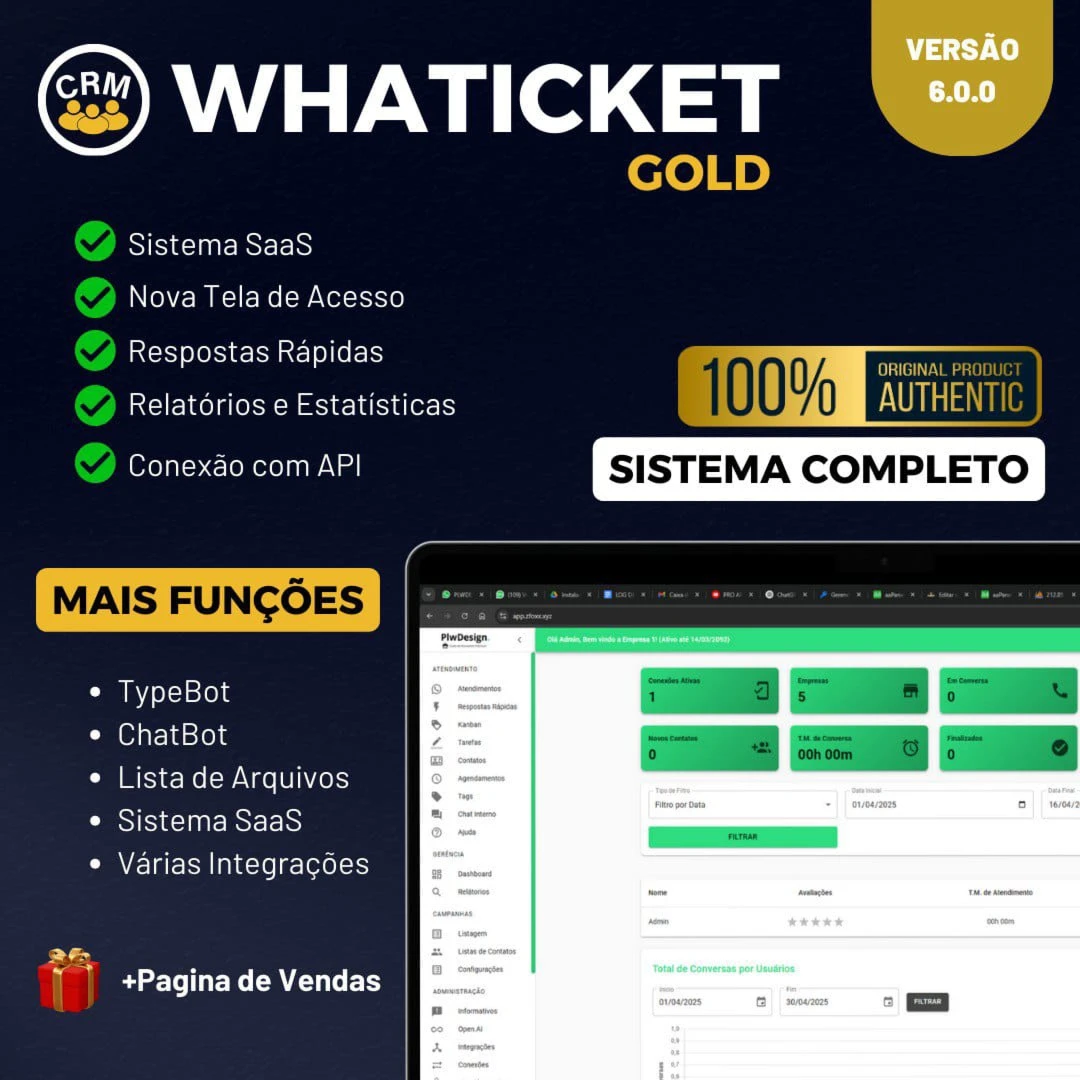 Whaticket Gold Versão 6.0.0