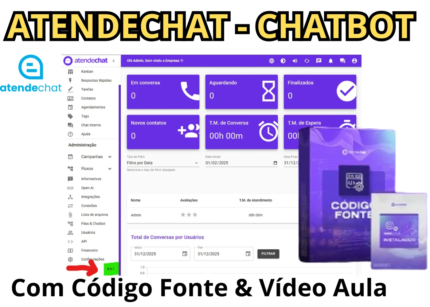 AtendeChat - Sistema de Chatbot - Código Fonte & Vídeo Aulas