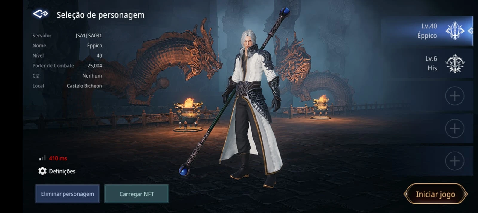 Contas Mir4 - 2 Perfis Um Level 40 - Level 6