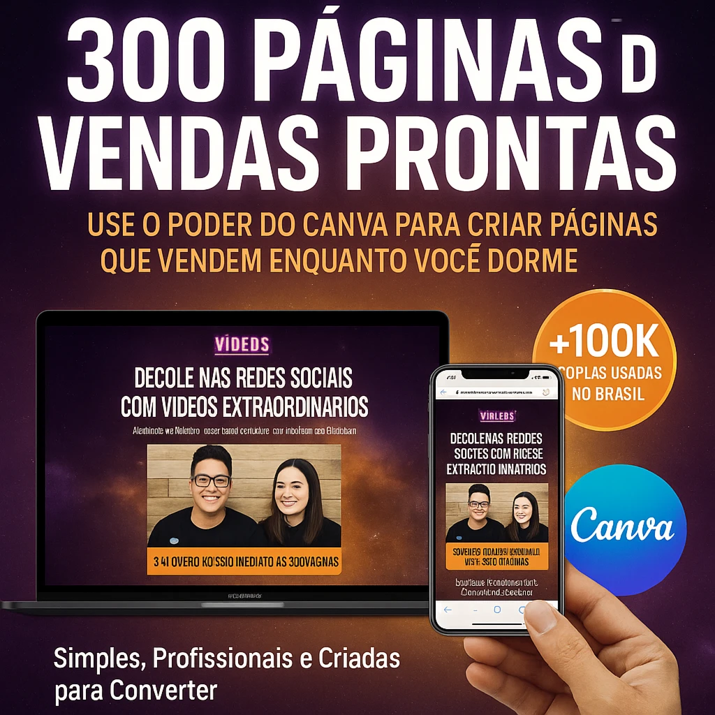 300 Páginas De Vendas Prontas - Canva