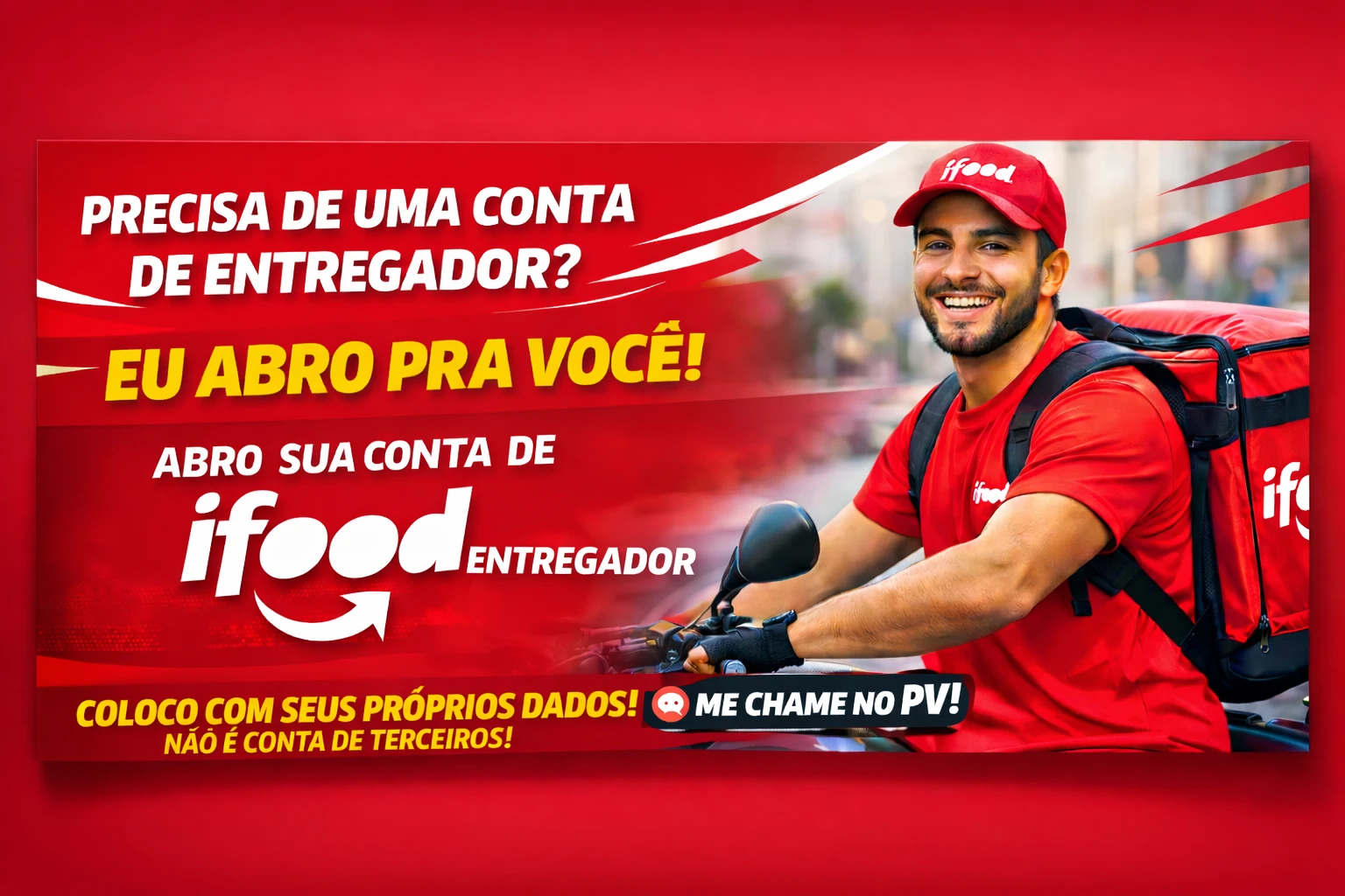 Crio Sua Conta Ifood Entregador🛵