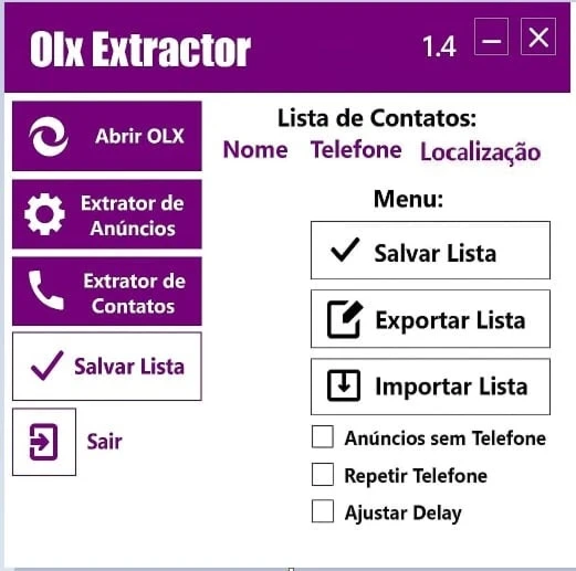✅Extrator de contatos da OLX
