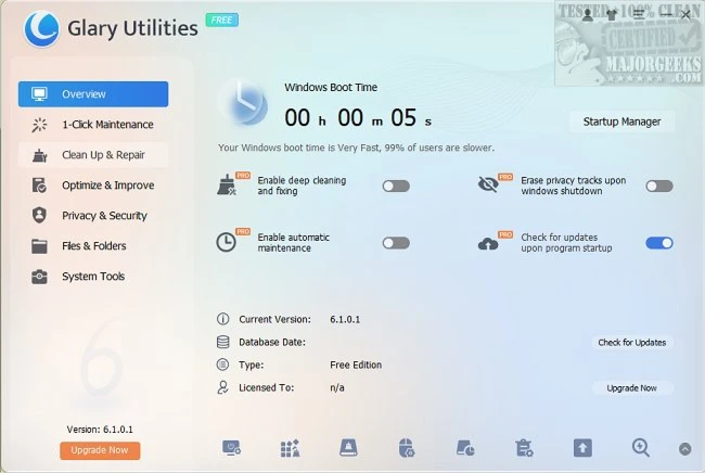 💻 Glary Utilities Pro Portable 6 Acelerar o seu PC