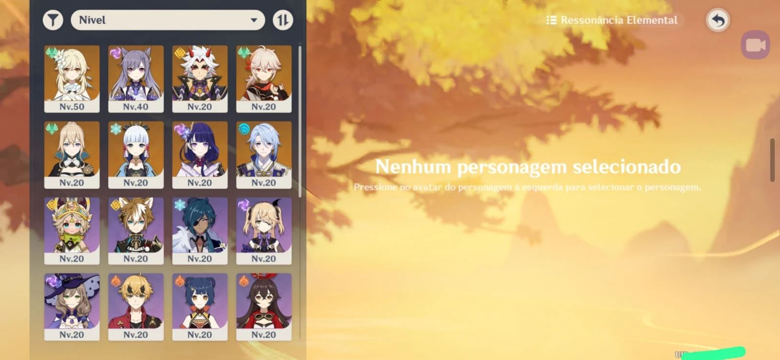 Genshin conta Ar 53 reroll, 5 de inazuma