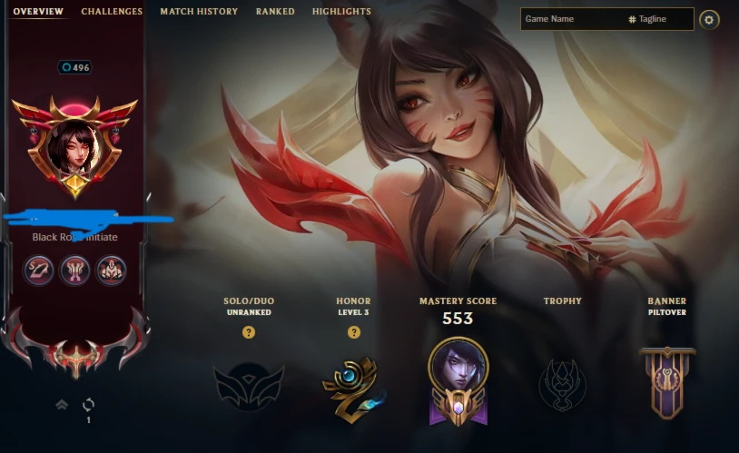 Conta LOL + TFT + VALORANT - nivel 497 Com varias skins rara