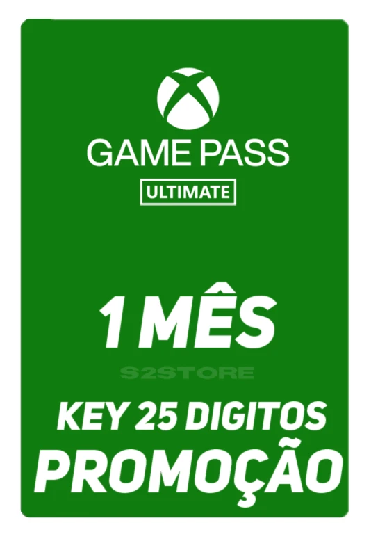 Xbox Game Pass Ultimate 1 Mês Código 25 Dígitos