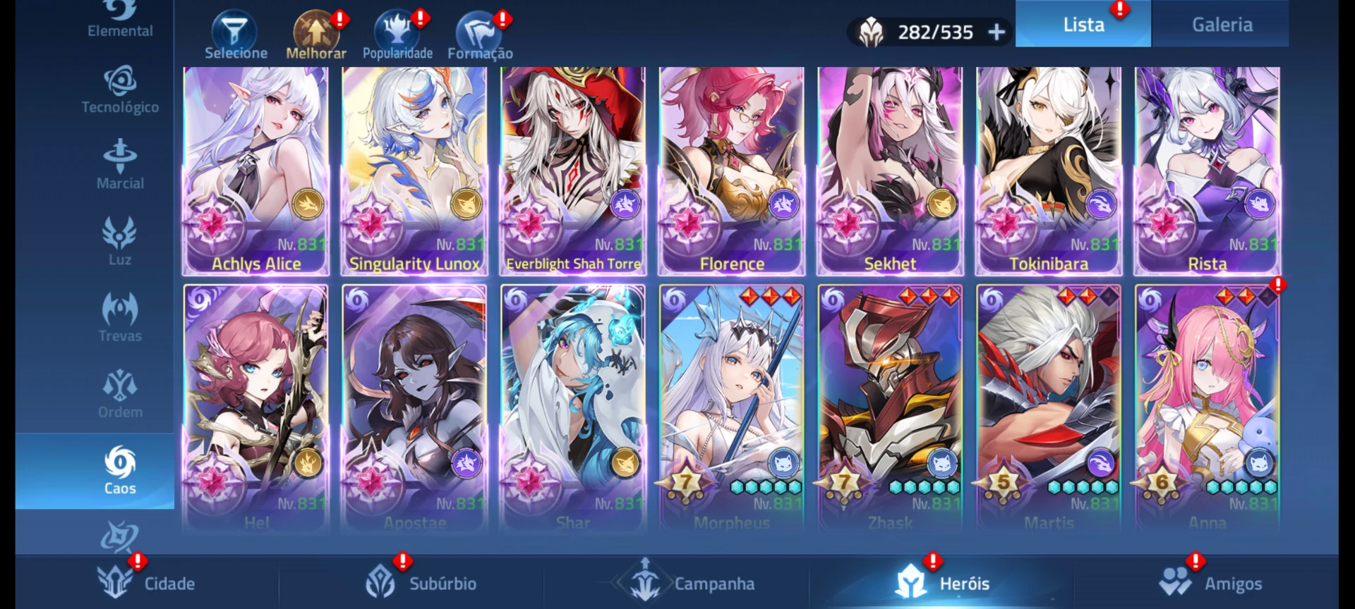 Conta de mobile legends adventure
