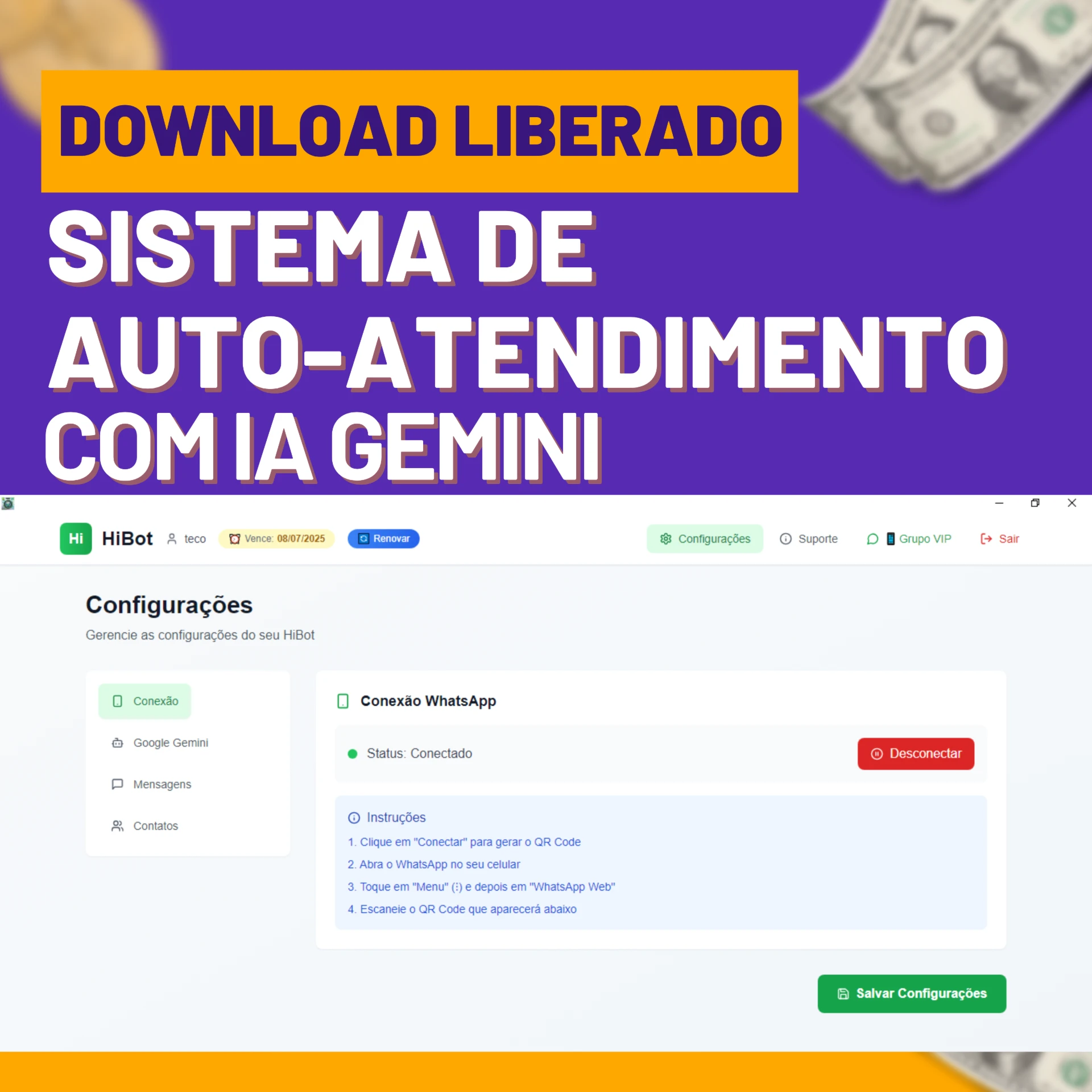 HiBot - Seu Zap Atendendo Clientes Enquanto Você Dorme