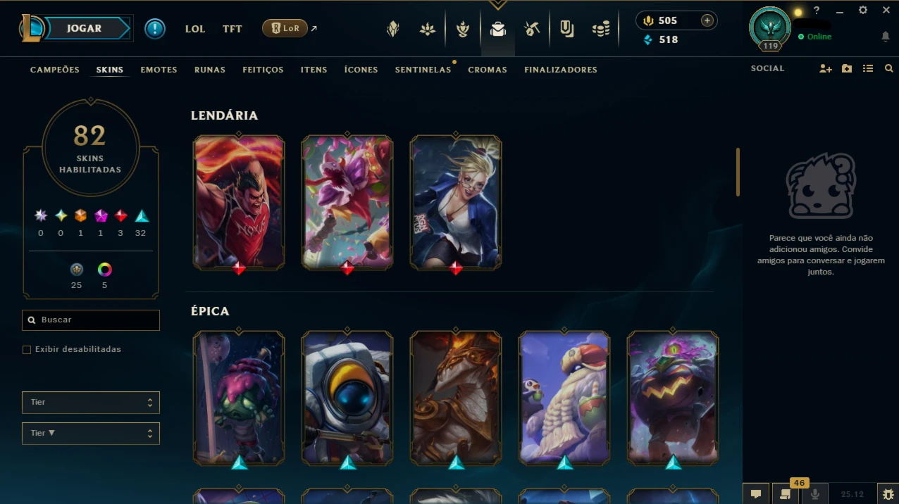 Conta Rarissima 2015 - Lux Elementaria - 82 Skins - Level 11