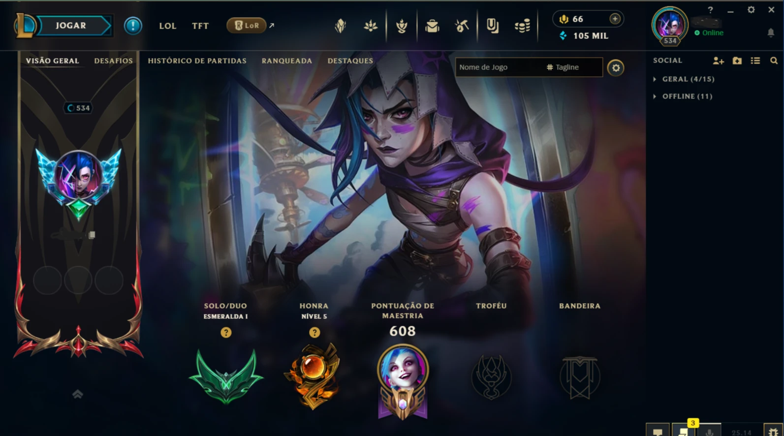 Conta Jinx Fragmentada