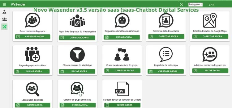 Novo Wasender v3.5 versão saas Chatbot Digital Service