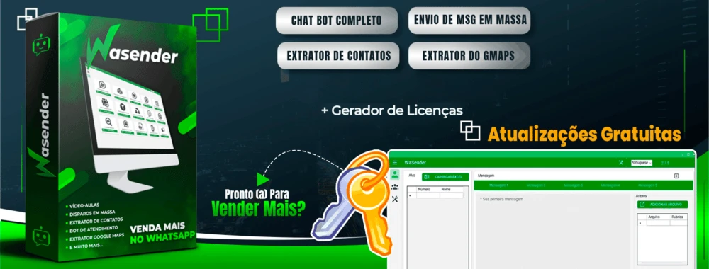 🔥WaSender 3.7.0 Vitalício + Disparos Ilimitados