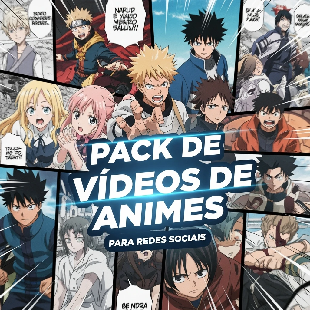 Pack de Vídeos de Animes para redes Sociais