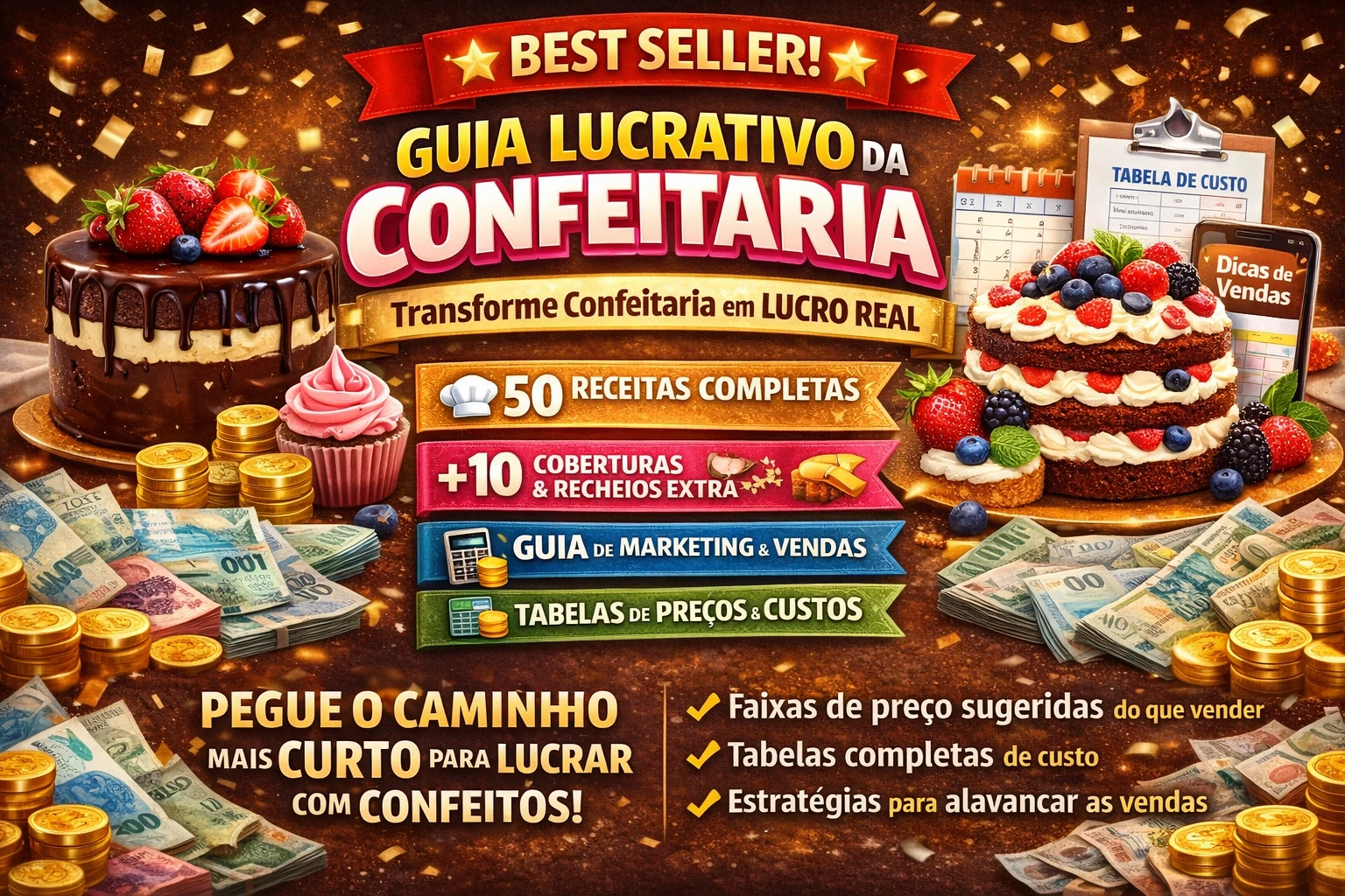 50 Receitas de Bolos Completas e Validadas