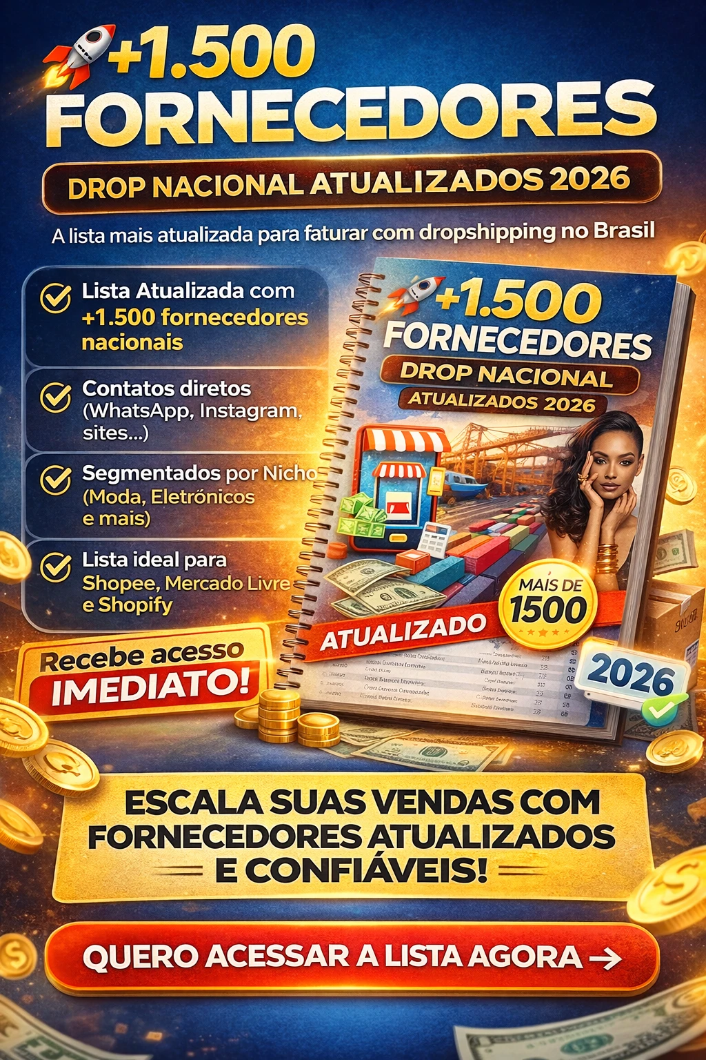 +1.500 Fornecedores de Drop Nacional Atualizados 2026
