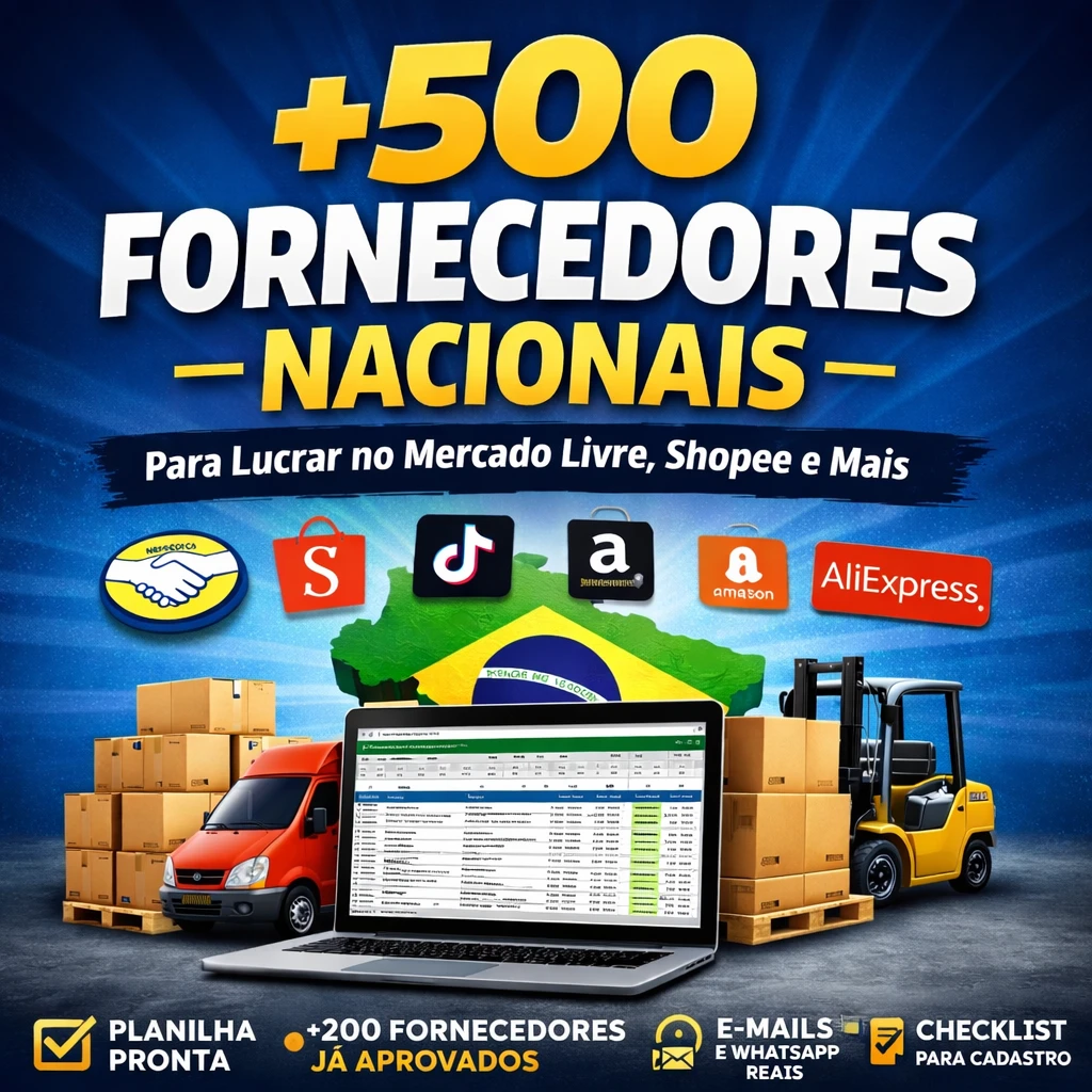 Mais De +500 Fornecedores Nacionais Para Vender Online[2026]