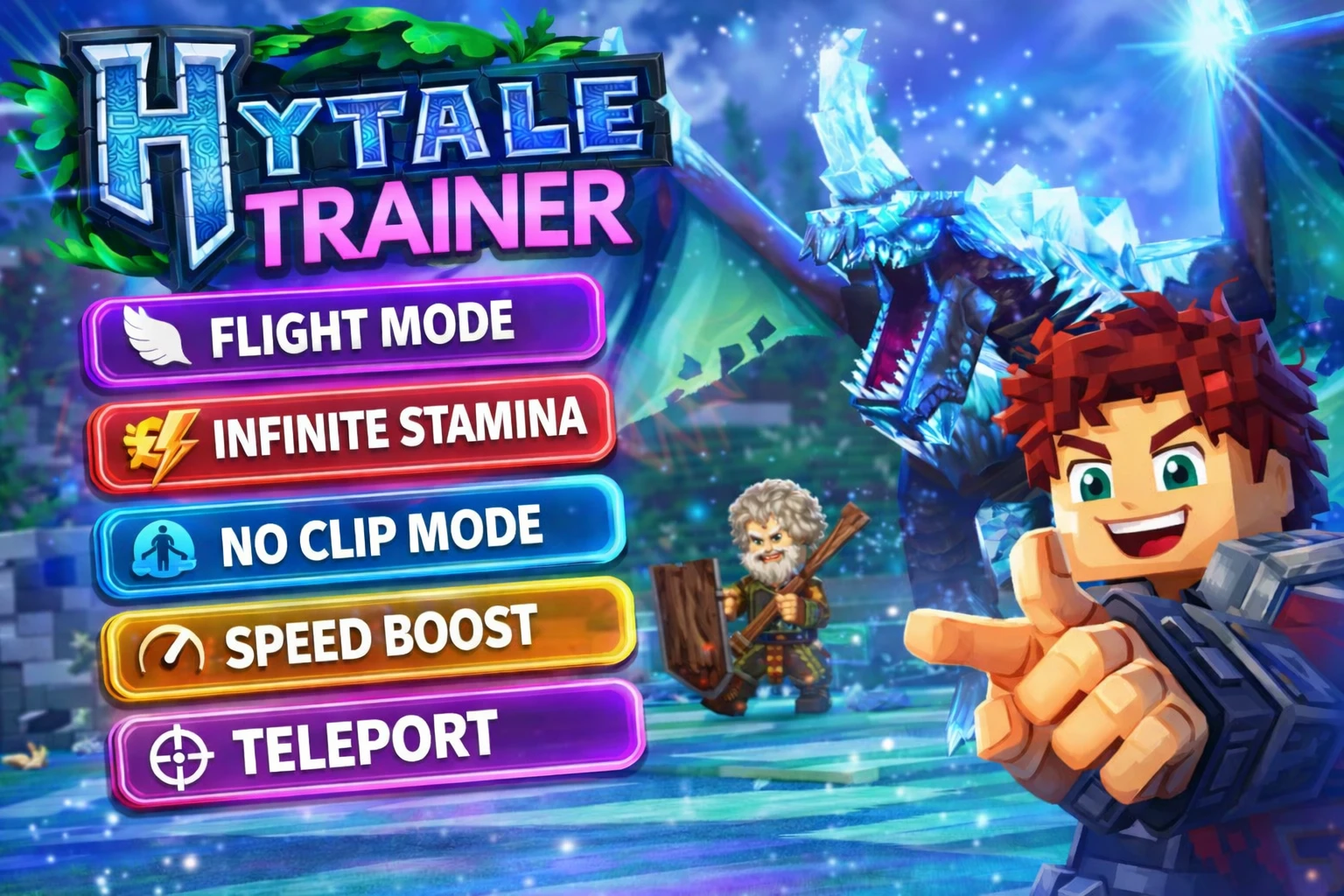🔥 Hytale Trainer – Noclip, Stamina & Teleport 🔥