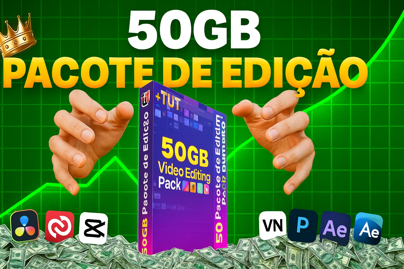 🎞️ Pacote Completo 50GB – Edição e Design 2025