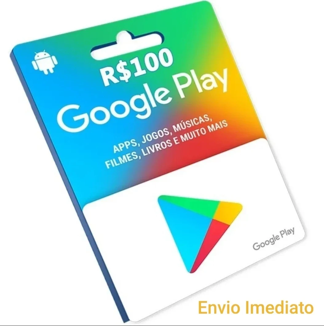 Gift card Google Playstore R$ 100 Reais (cartão Google play