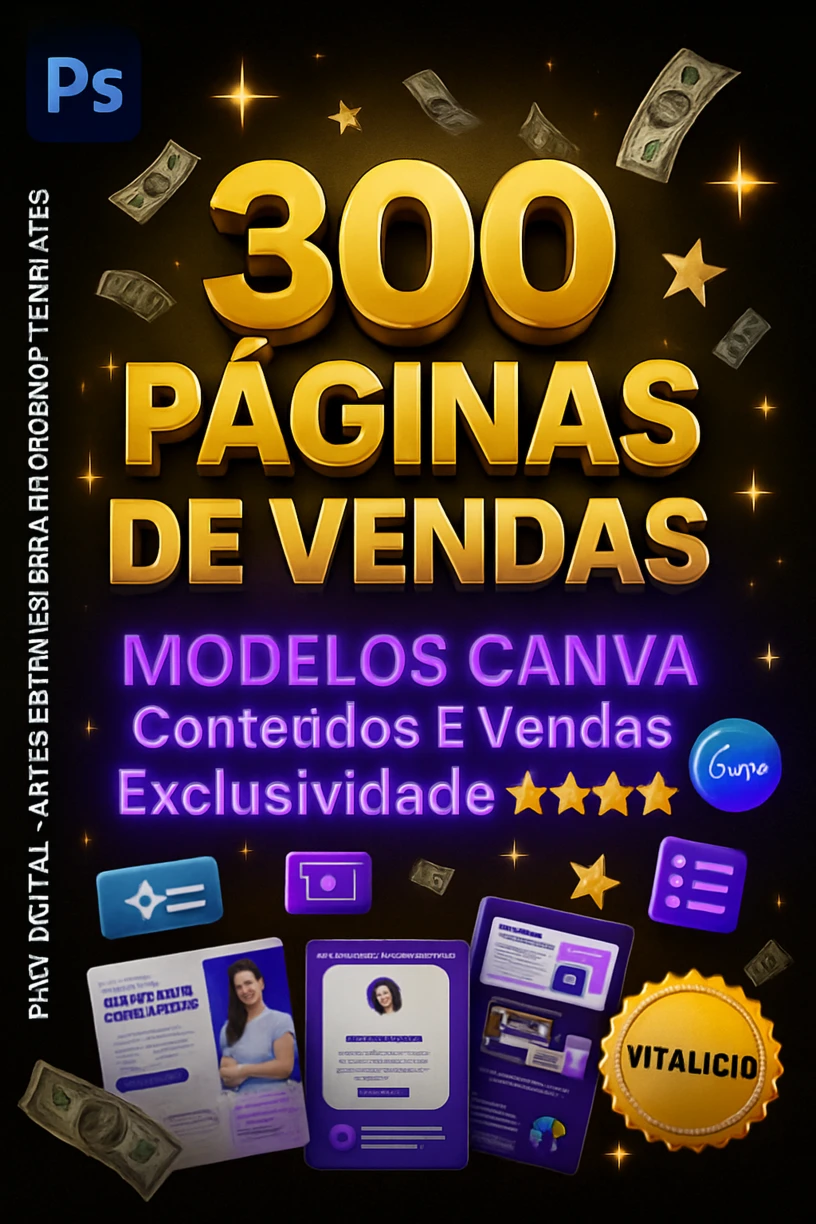 300 Páginas De Vendas Editáveis - Canva