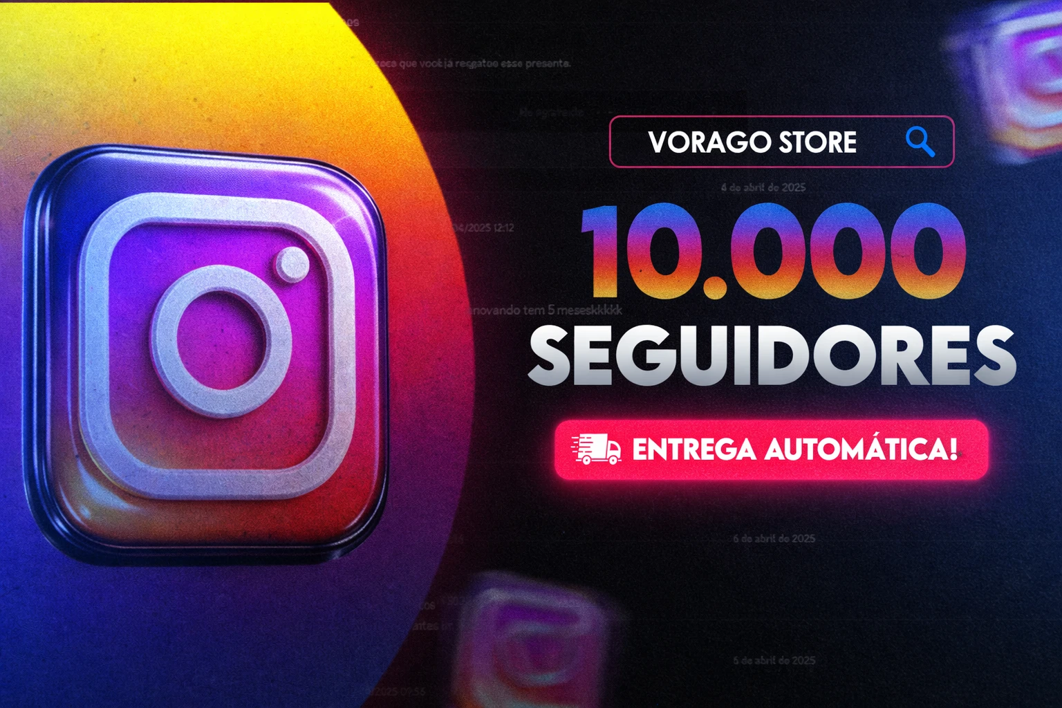 10.000 Instagram Seguidores Mundiais – Entrega 24 Horas