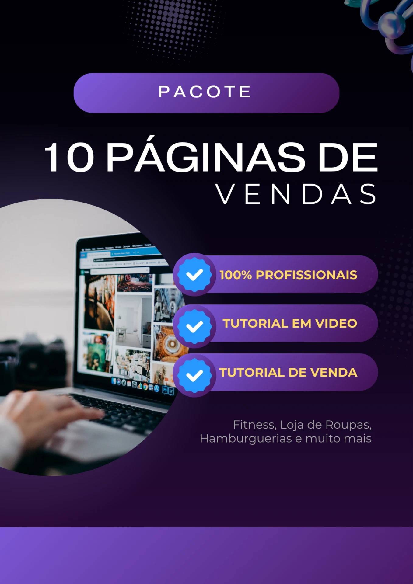 10 Páginas de Vendas + Tutorial de Venda