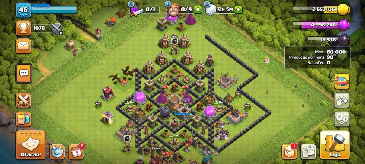 Duas Conta Clash of Clans CV 8