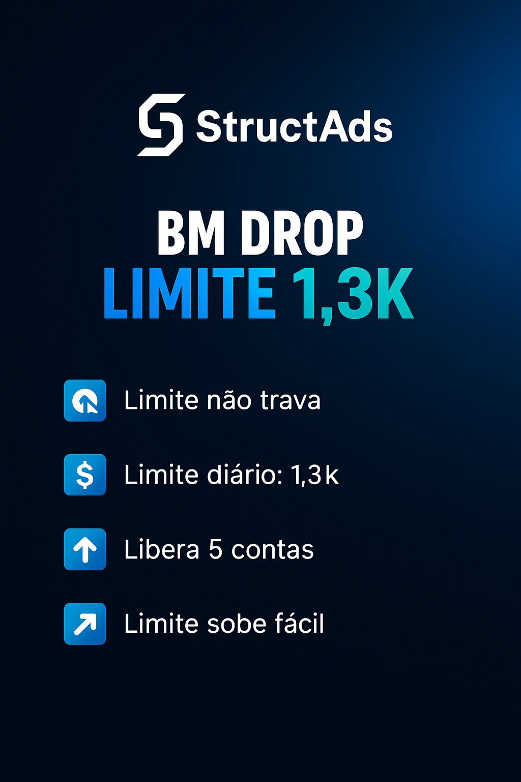 Bm facebook 1300 de limite
