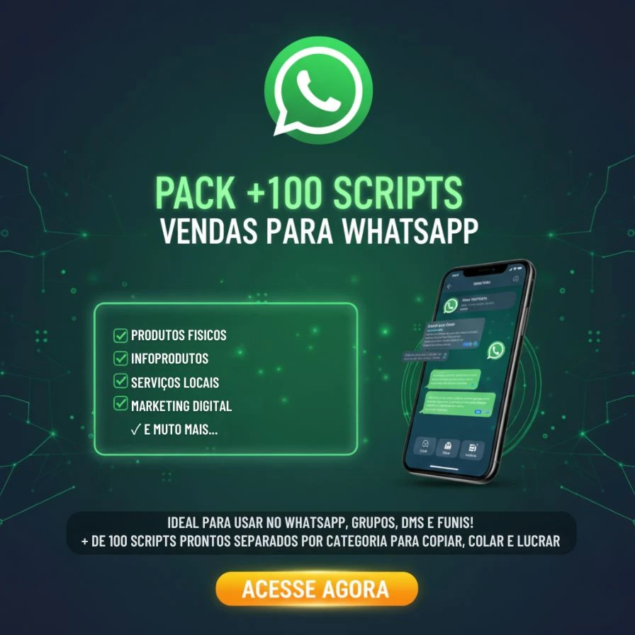 📲 Super Pack Com +100 Scripts De Vendas Para  [conteúdo removido] app!