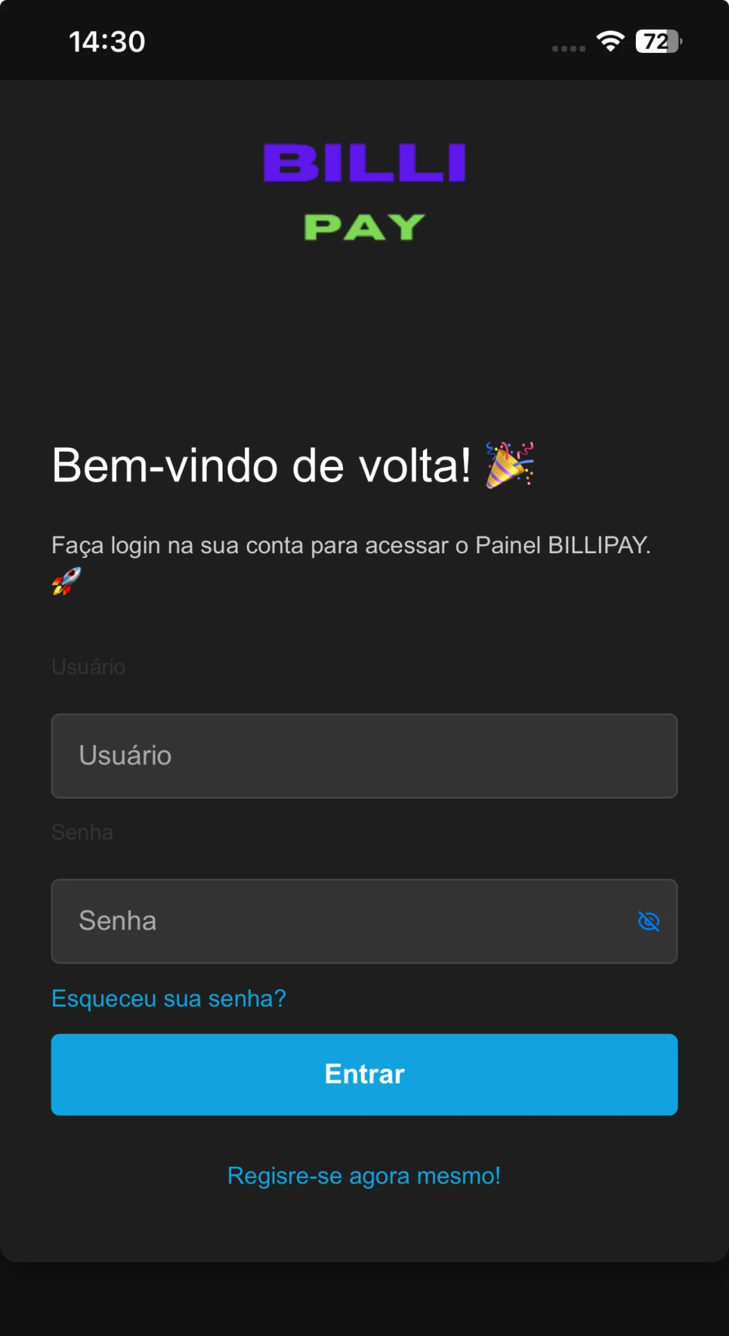 Gateway de pagamento Billy Pay