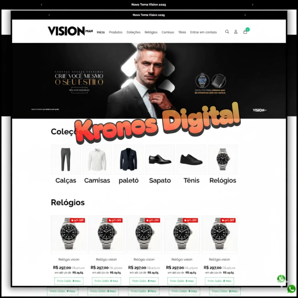 Tema Shopify Vision Nichado NOVO|2025 + Atualizações