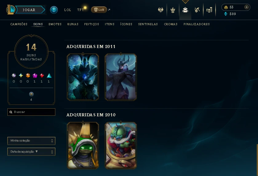 Conta - Skin Corki - Ovni X Rammus Rei + Kayle Juíza