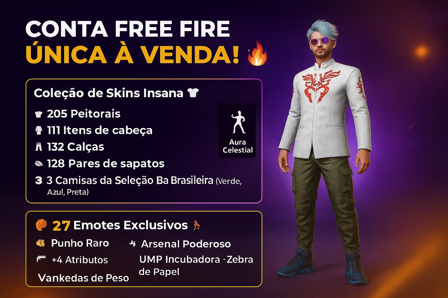 Conta free fire raríssima mais de 200 peitorais conta antiga